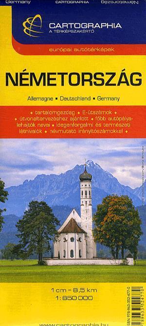 Németország / Germany 1 : 850 000 - Autótérkép (külföld)